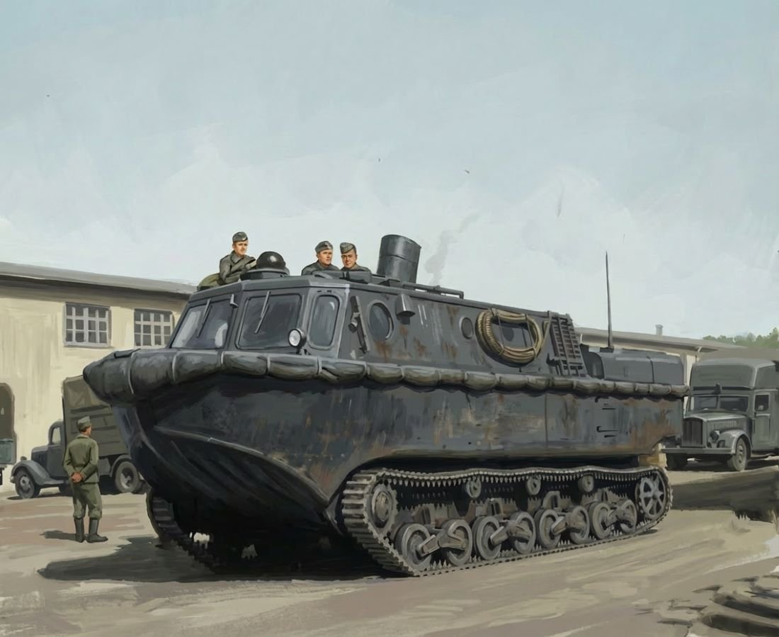 Landwasserschlepper - amfibijny ciągnik z II wojny światowej